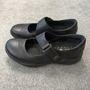Clarks Wave Walk Shoes Womens Size 6.5 Black Mary Jane Comfort Leather Strap
